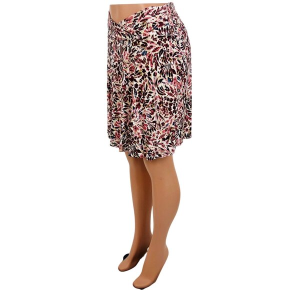 NWT Lascana Floral Print Crisscross Waist Smocked Back Flowy Twirl Mini Skirt - Picture 8 of 16